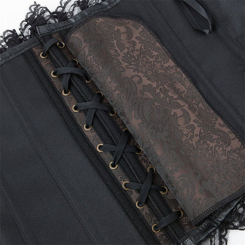 European Medieval Gothic Lace - Trimmed Women's Waist - Cinching Corset for Cosplay - Coscosmos
