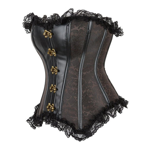 European Medieval Gothic Lace - Trimmed Women's Waist - Cinching Corset for Cosplay - Coscosmos