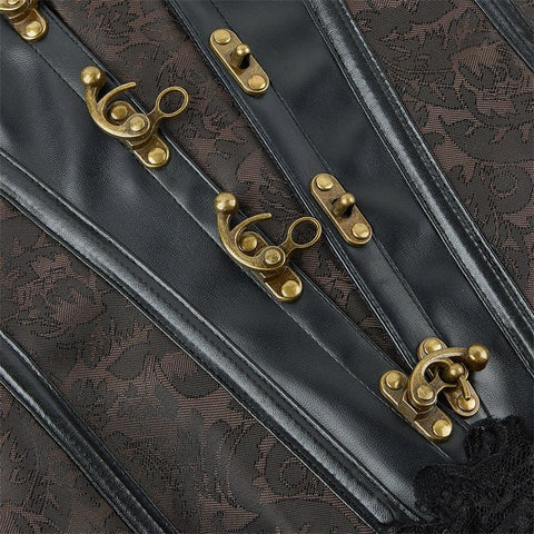 European Medieval Gothic Lace - Trimmed Women's Waist - Cinching Corset for Cosplay - Coscosmos