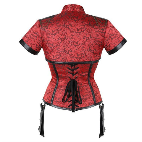 European Medieval Noblewoman Gothic Corset 4 - Piece Set - Noblewoman Corset Top - Coscosmos