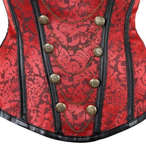 European Medieval Noblewoman Gothic Corset 4 - Piece Set - Noblewoman Corset Top - Coscosmos