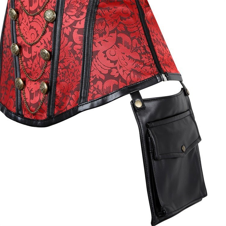 European Medieval Noblewoman Gothic Corset 4 - Piece Set - Noblewoman Corset Top - Coscosmos