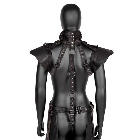European Punk Armor Shoulder Vest Women's Halloween Cosplay Prop - Steampunk Shoulder Armor Vest - Coscosmos