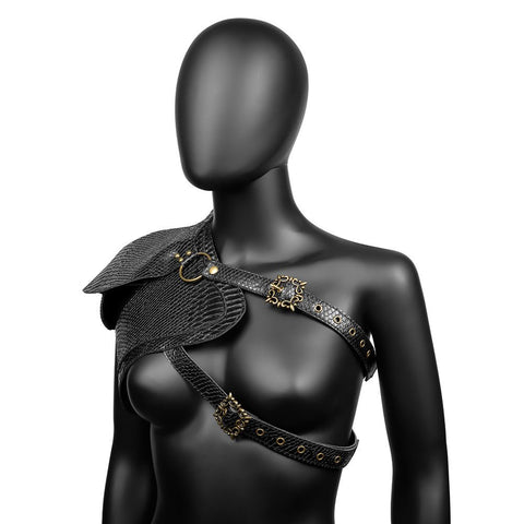 European Punk Armor Women's Shoulder Vest Halloween Cosplay Cape - Female Knight Costume - Coscosmos
