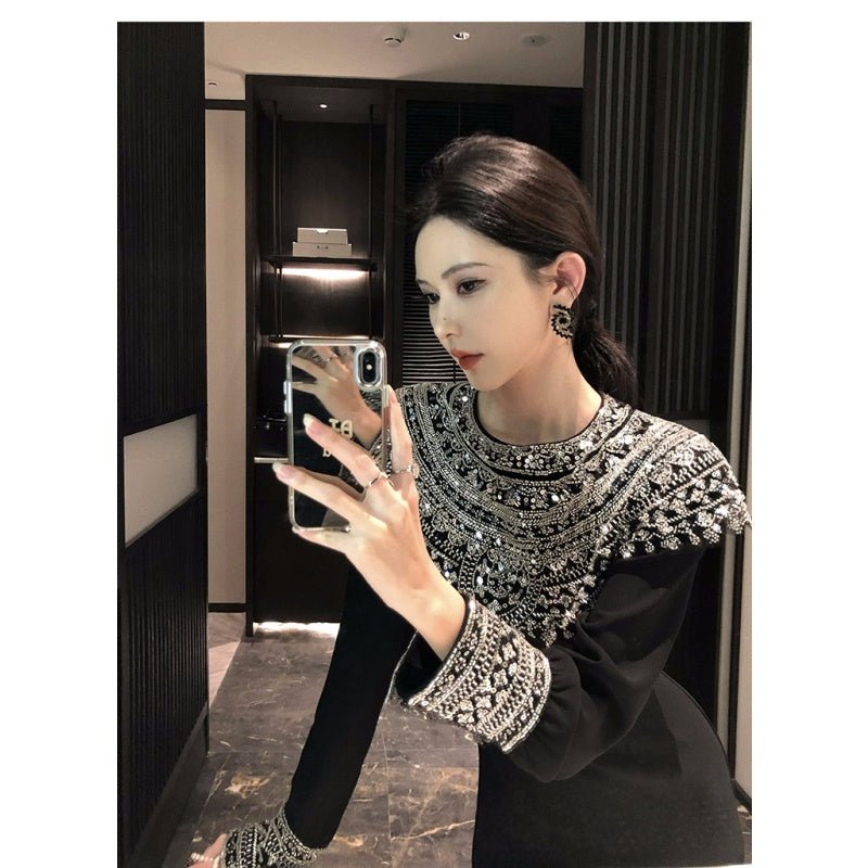 European Southeast Asia Wholesale 2025 Women's Ethnic Style Heavy Work Nail Drill Long Sleeve Dress Fashion Cosplay Costume - Coscosmos