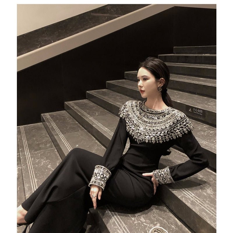 European Southeast Asia Wholesale 2025 Women's Ethnic Style Heavy Work Nail Drill Long Sleeve Dress Fashion Cosplay Costume - Coscosmos