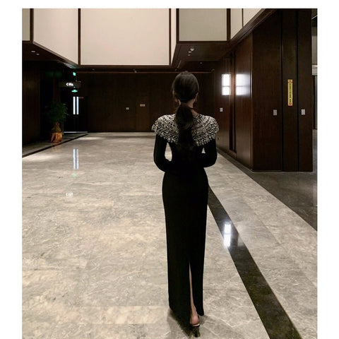 European Southeast Asia Wholesale 2025 Women's Ethnic Style Heavy Work Nail Drill Long Sleeve Dress Fashion Cosplay Costume - Coscosmos