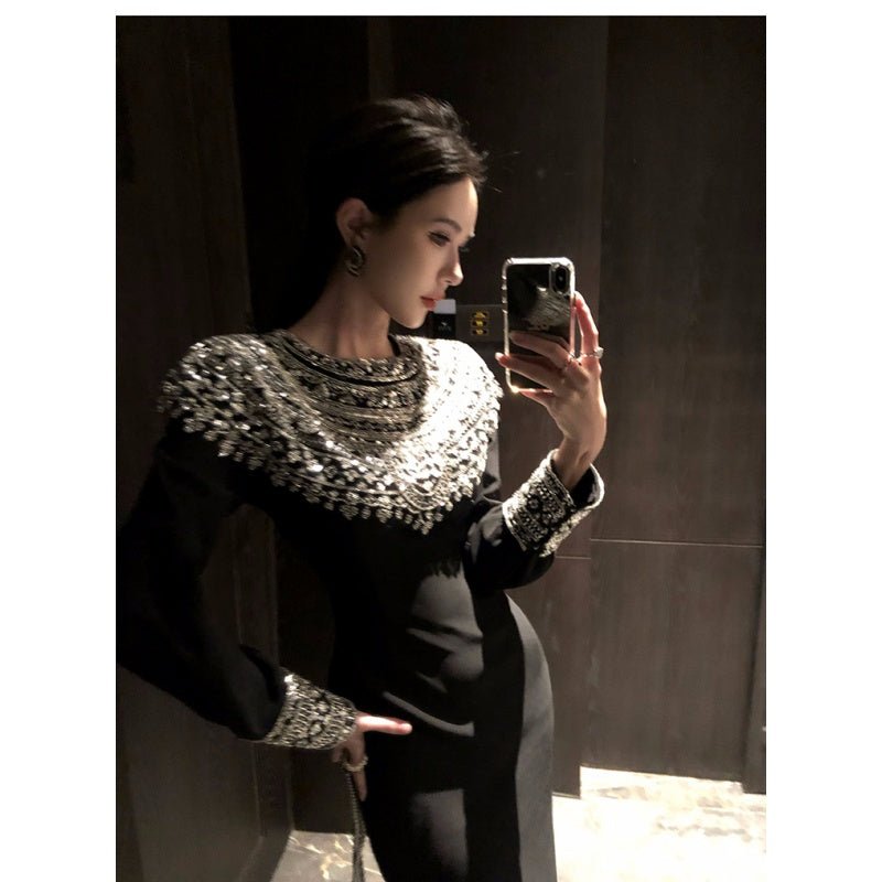 European Southeast Asia Wholesale 2025 Women's Ethnic Style Heavy Work Nail Drill Long Sleeve Dress Fashion Cosplay Costume - Coscosmos