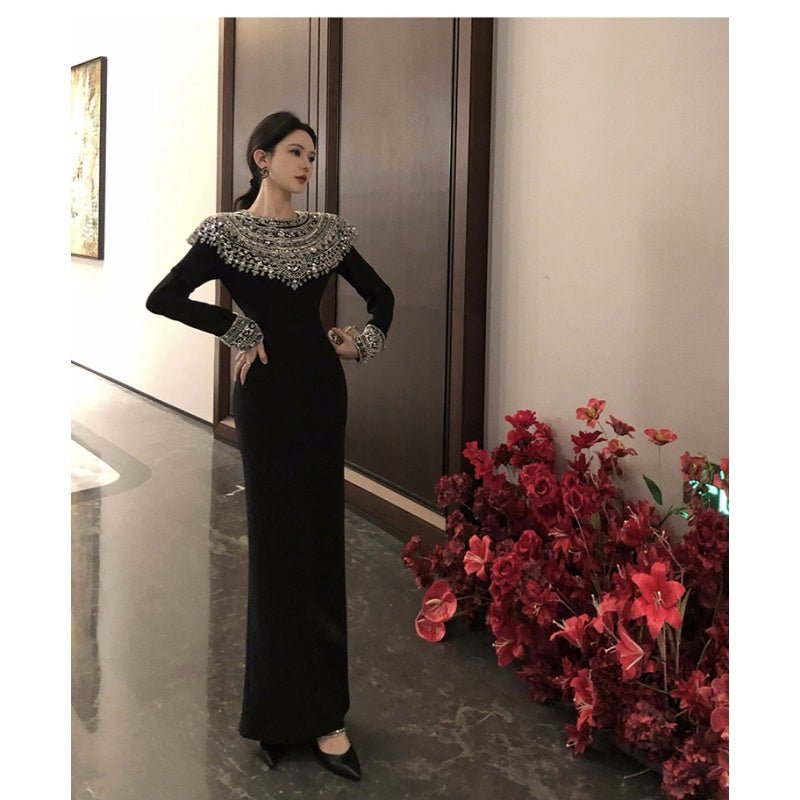 European Southeast Asia Wholesale 2025 Women's Ethnic Style Heavy Work Nail Drill Long Sleeve Dress Fashion Cosplay Costume - Coscosmos