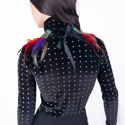 European/American Lace Feather Exaggerated Collar Cape Halloween Costume - Exaggerated Lace Feather Collar - Coscosmos