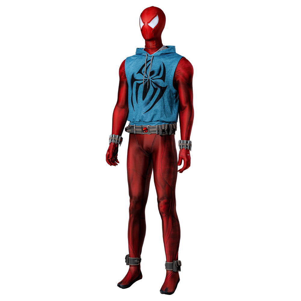 Scarlet Spider Cosplay Costume - Spider-Man: Across the Spider-Verse Authentic Outfit