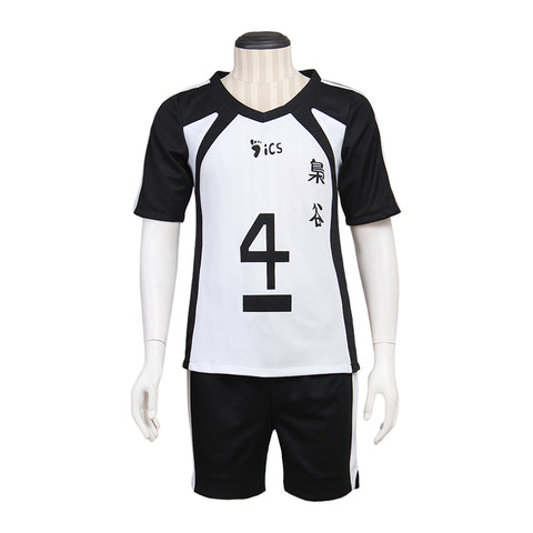 Haikyuu!! Bokuto Kotaro Cosplay Costume Fukurodani Academy Volleyball Black White Uniform