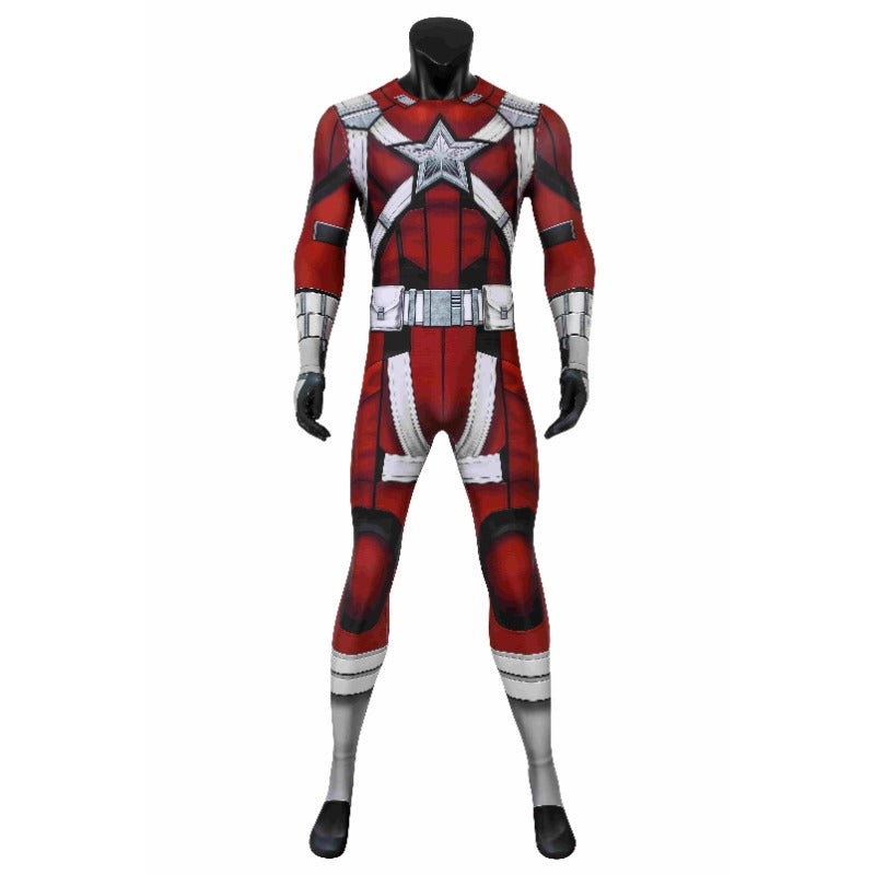 Red Guardian Cosplay Costume Widow Deluxe Red Battle Jumpsuit with Mask Full Set for Halloween