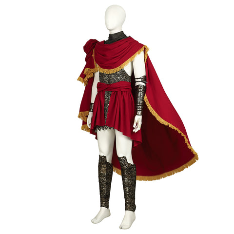 Men Elder Ring Messmer Cosplay Dress - Red Robe with Belt