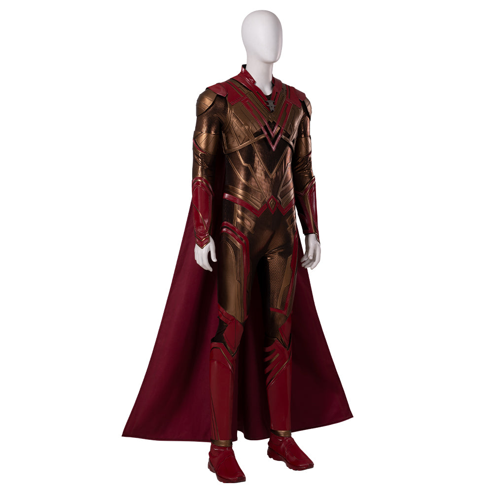 Guardians of the Galaxy 3 Adam Warlock Cosplay Costume - Printed Jumpsuit with Red Everak Armor for Men