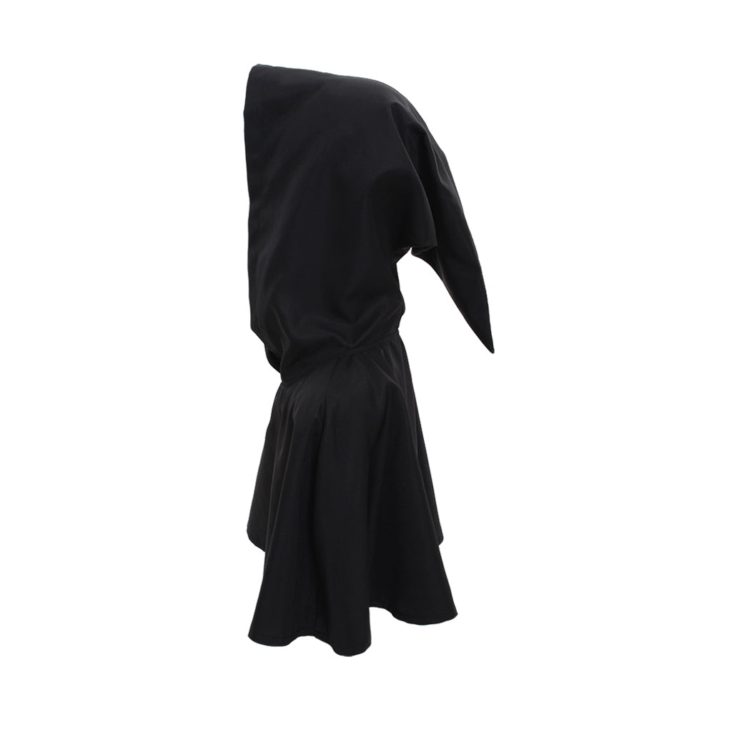 Black Hooded Cape Cloak Mantle Coat Wicca Pagan Robe