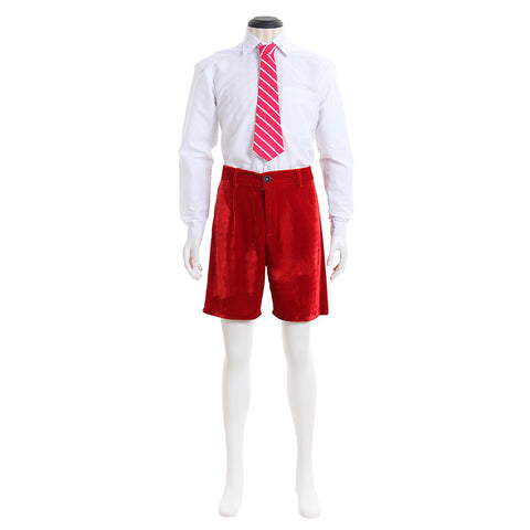 AC/DC Angus Young School Boy Cosplay Costume – Men’s Velvet Coat & Shorts Set