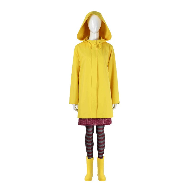 Little Nightmares 2 Mono Six Cosplay Costume Yellow Jacket Halloween Party Outfit