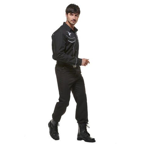 Factory Stock Western Cowboy Shirt Halloween Costume for Adult Drama and Bar Party - Coscosmos