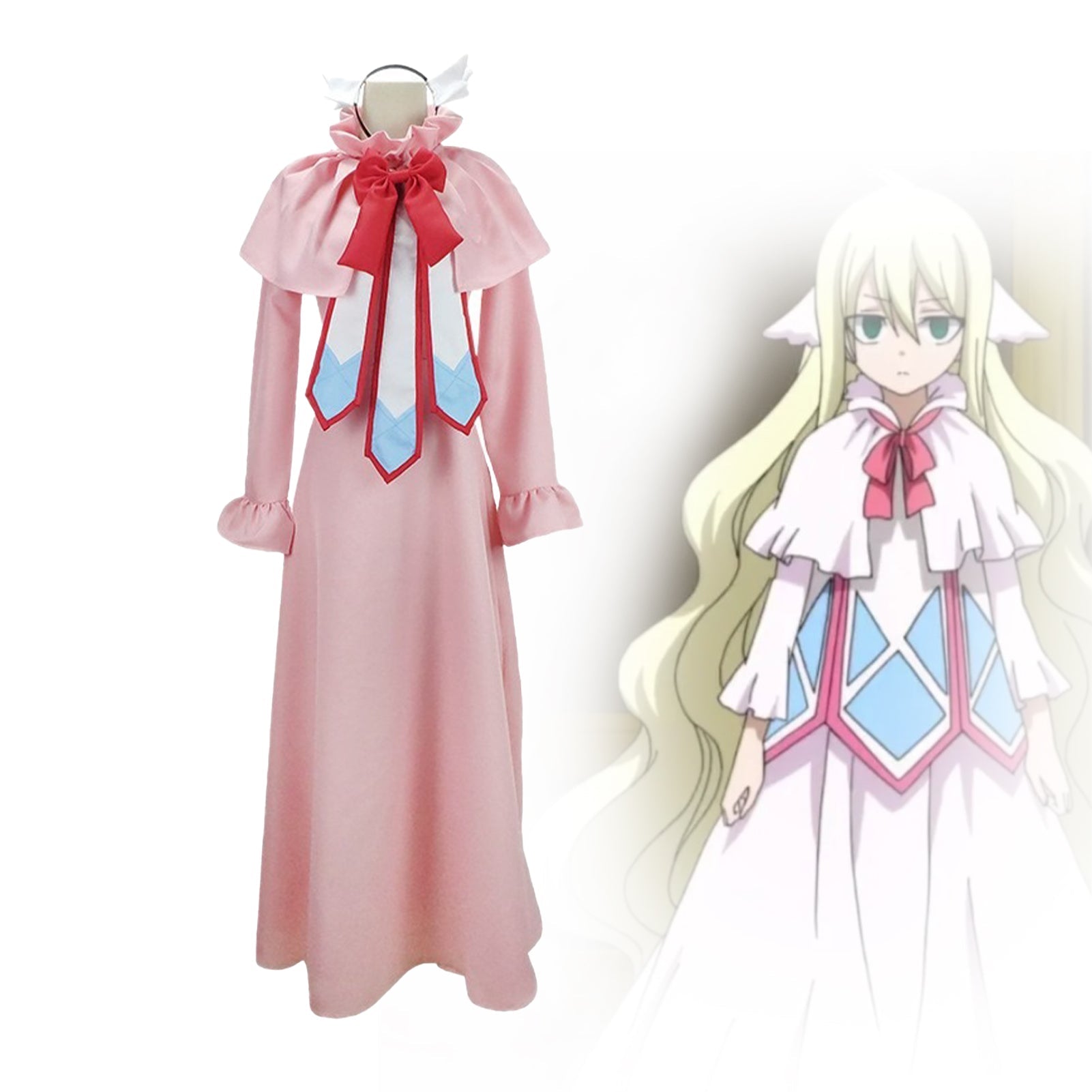 Fairy Tail First Master Mavis Vermillion Fairy Strategist Cosplay Costume Anime Cosplay Outfit for Women - Coscosmos