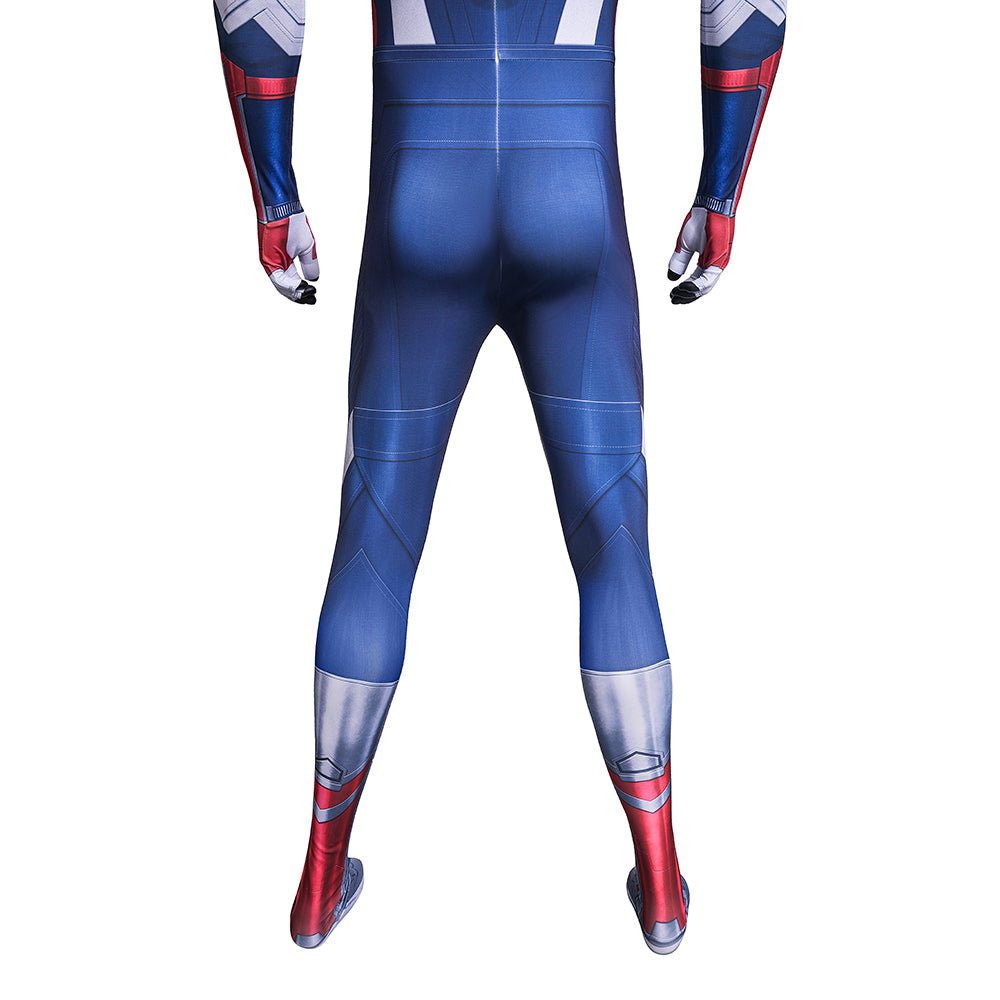 Falcon Captain America White Blue Suit - Movie Cosplay Costume - Coscosmos