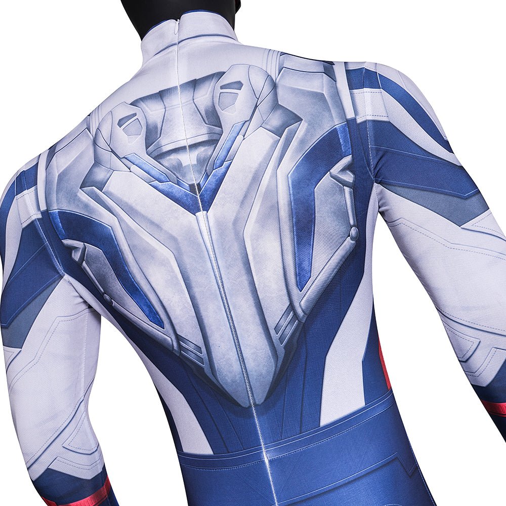 Falcon Captain America White Blue Suit - Movie Cosplay Costume - Coscosmos