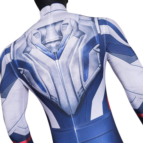 Falcon Captain America White Blue Suit - Movie Cosplay Costume - Coscosmos