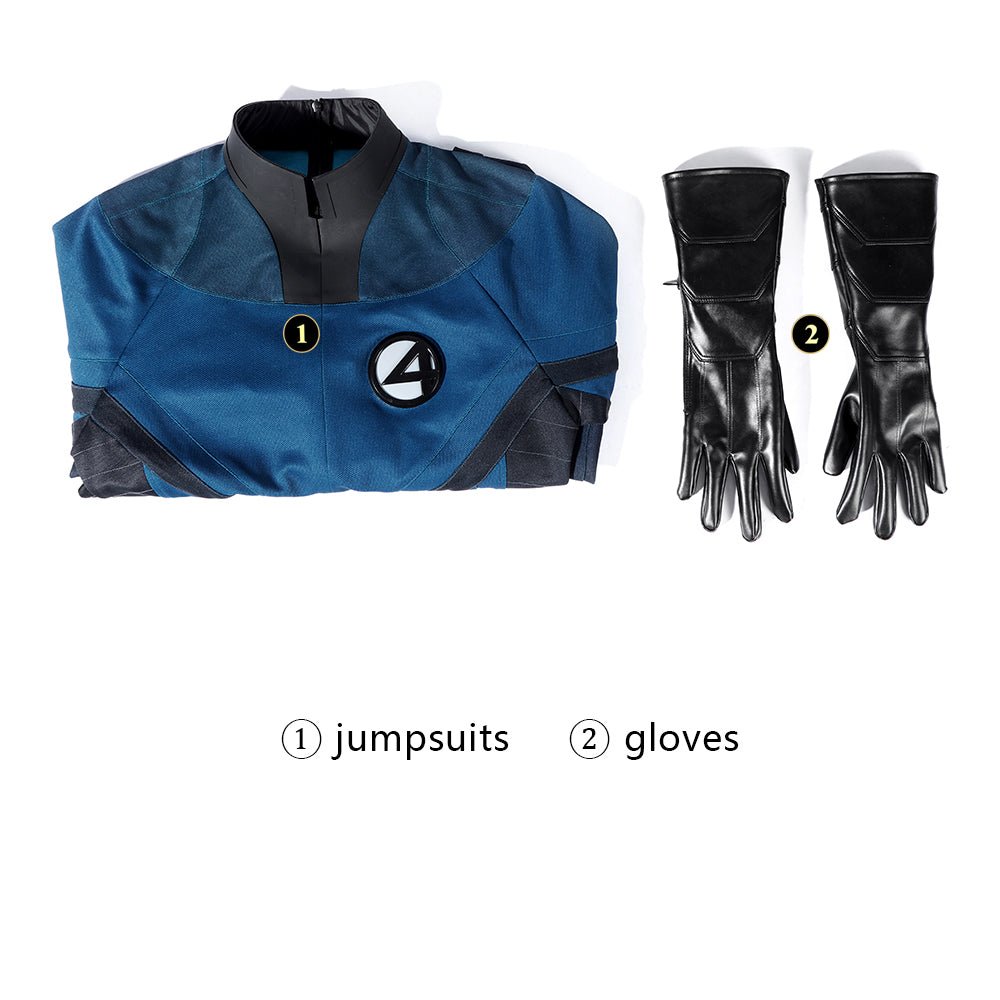 Fantastic Four Human Torch Full Costume Set - Official Johnny Storm Cosplay Suit with Flame Effects - Coscosmos