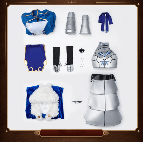 Fate/stay night Altria Pendragon Saber Cosplay Costume Full Set for Women FGO Outfit - Coscosmos