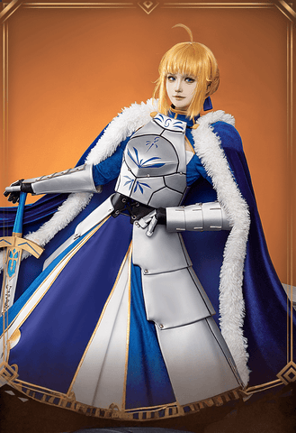 Fate/stay night Altria Pendragon Saber Cosplay Costume Full Set for Women FGO Outfit - Coscosmos