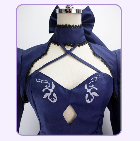 Fate/stay night Saber Alter Cosplay Costume – Black Dress Armor Swordswoman Outfit for Anime Conventions & Role - Play - Coscosmos