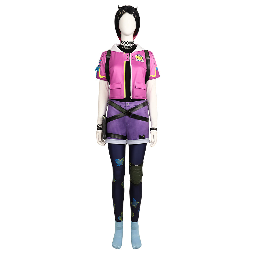 Valorant Duskblade Cosplay Costume - Fearless Contract Duskblade Outfit for Gamers