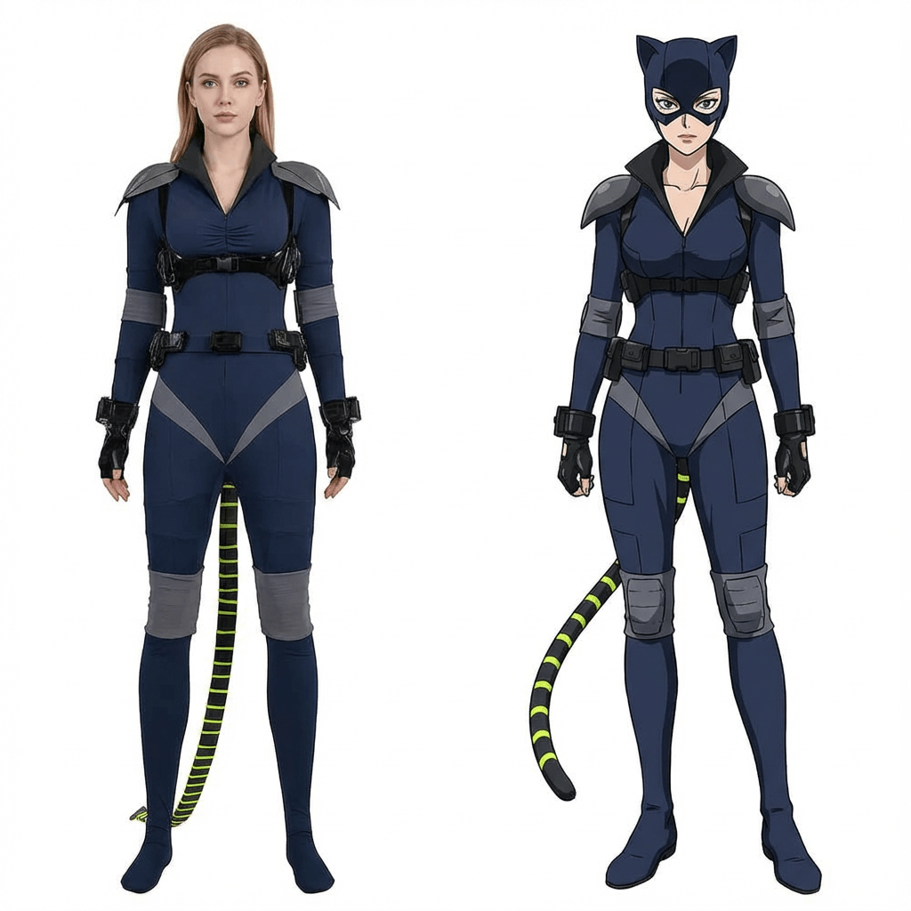 Felicia - Absolute Catwoman Premium Complete Cosplay Costume Full Set with Accessories - Coscosmos