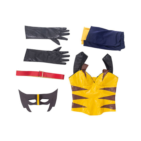 Female Wolverine Cosplay Sleeveless Jumpsuit, Marvel X - Men Superhero Costume for Women Halloween Party Outfit - Coscosmos