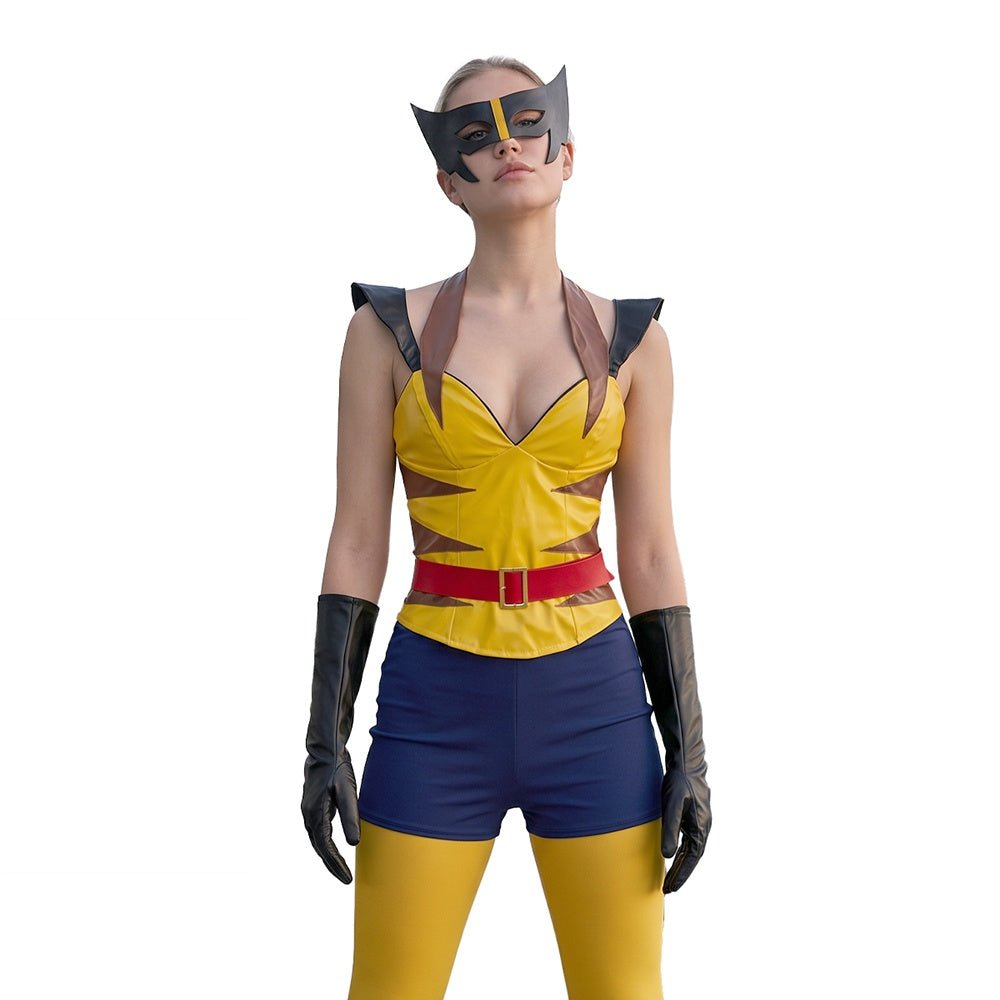 Female Wolverine Cosplay Sleeveless Jumpsuit, Marvel X - Men Superhero Costume for Women Halloween Party Outfit - Coscosmos