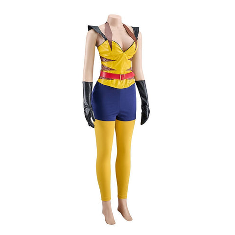 Female Wolverine Cosplay Sleeveless Jumpsuit, Marvel X - Men Superhero Costume for Women Halloween Party Outfit - Coscosmos