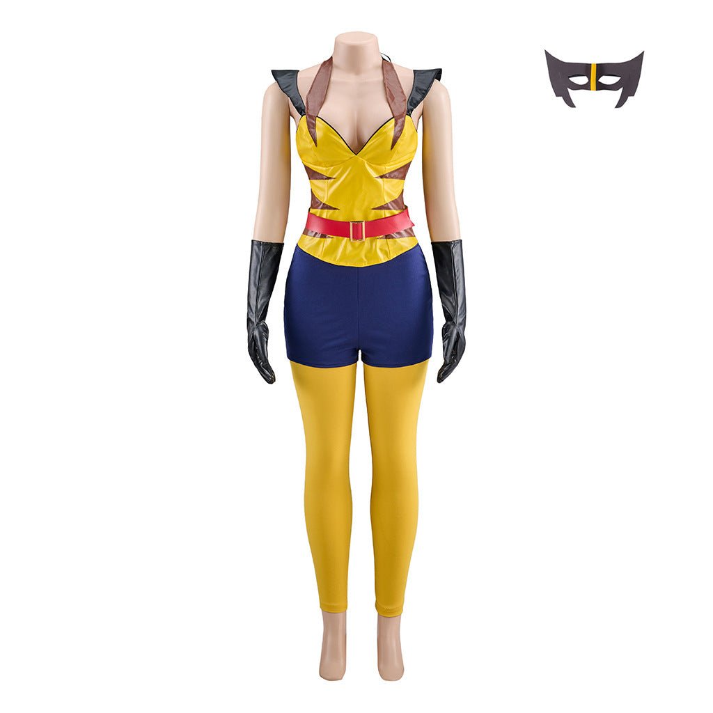 Female Wolverine Cosplay Sleeveless Jumpsuit, Marvel X - Men Superhero Costume for Women Halloween Party Outfit - Coscosmos