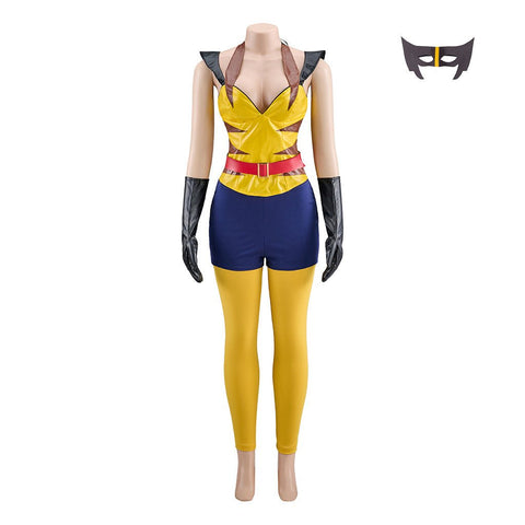 Female Wolverine Cosplay Sleeveless Jumpsuit, Marvel X - Men Superhero Costume for Women Halloween Party Outfit - Coscosmos