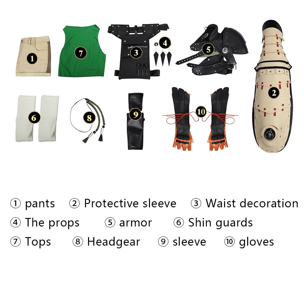 Final Fantasy VII Rebirth FF7 Cosplay Costume Yuffie Kisaragi Game Outfit - Coscosmos