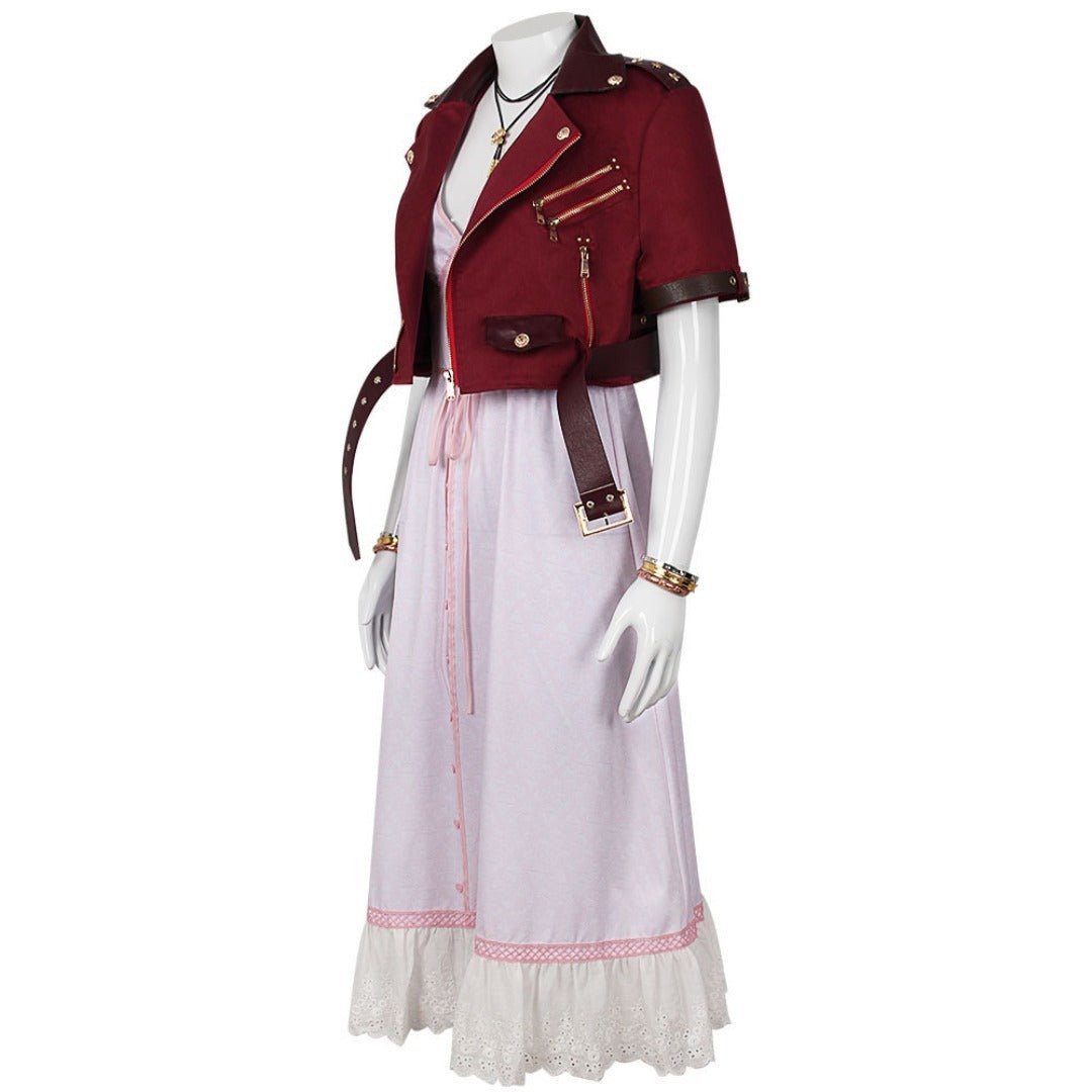 Final Fantasy VII Remake Aerith Gainsborough Cosplay Costume - High Quality Game Outfit - Coscosmos