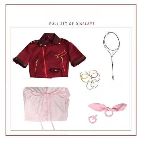 Final Fantasy VII Remake Aerith Gainsborough Cosplay Costume - High Quality Game Outfit - Coscosmos