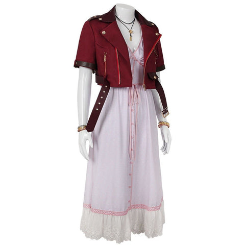 Final Fantasy VII Remake Aerith Gainsborough Cosplay Costume - High Quality Game Outfit - Coscosmos