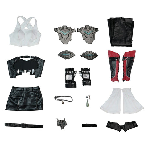 Final Fantasy VII Tifa Lockhart Black Mage Cosplay Costume - Coscosmos