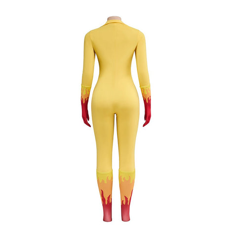 Firestar Cosplay Costume – Amazing Friends Angel Superhero Bodysuit - Coscosmos