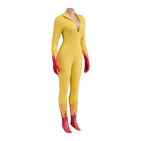 Firestar Cosplay Costume – Amazing Friends Angel Superhero Bodysuit - Coscosmos