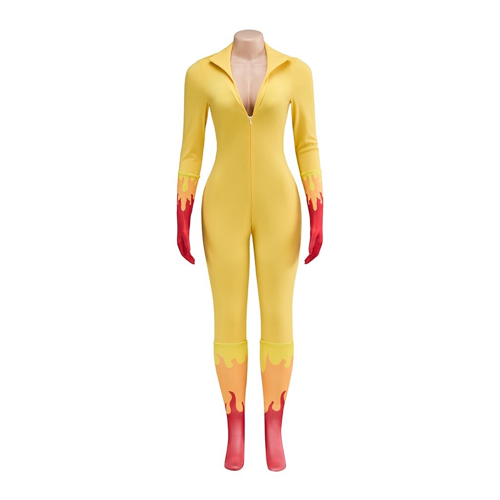 Firestar Cosplay Costume – Amazing Friends Angel Superhero Bodysuit - Coscosmos