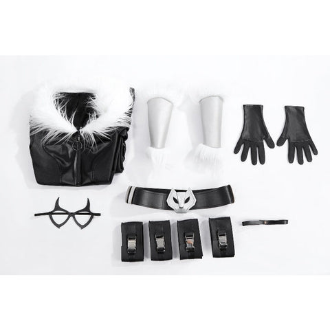 Fortnite Black Cat Cosplay Costume Full Set Game Skin Faux Leather Outfit - Coscosmos