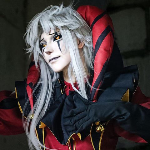 Freak Circus Cosplay Costume - Complete Pierrot Clown Halloween Outfit for Little P Game Cosplay - Coscosmos