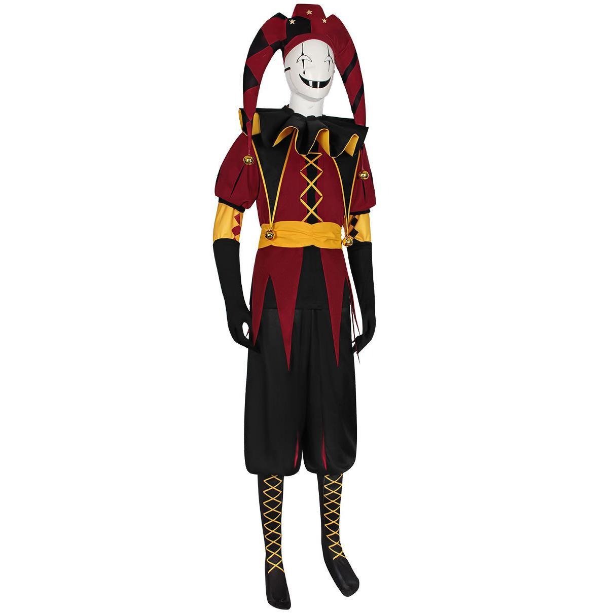 Freak Circus Cosplay Costume - Complete Pierrot Clown Halloween Outfit for Little P Game Cosplay - Coscosmos