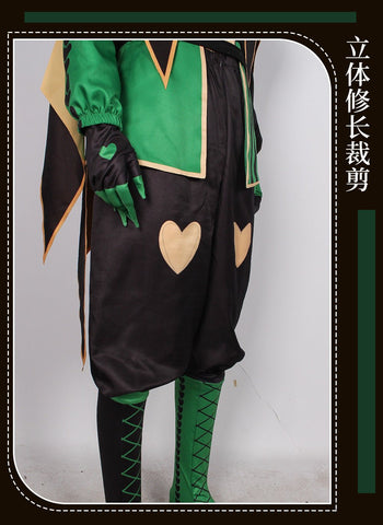 Freak Circus Harlequin Pierrot Full Cosplay Costume for Halloween Role Play - Coscosmos
